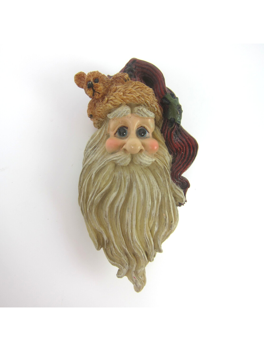 Vintage Christmas Pin Brooch Old World Santa Claus 2.5" Boyds Bear 1990s